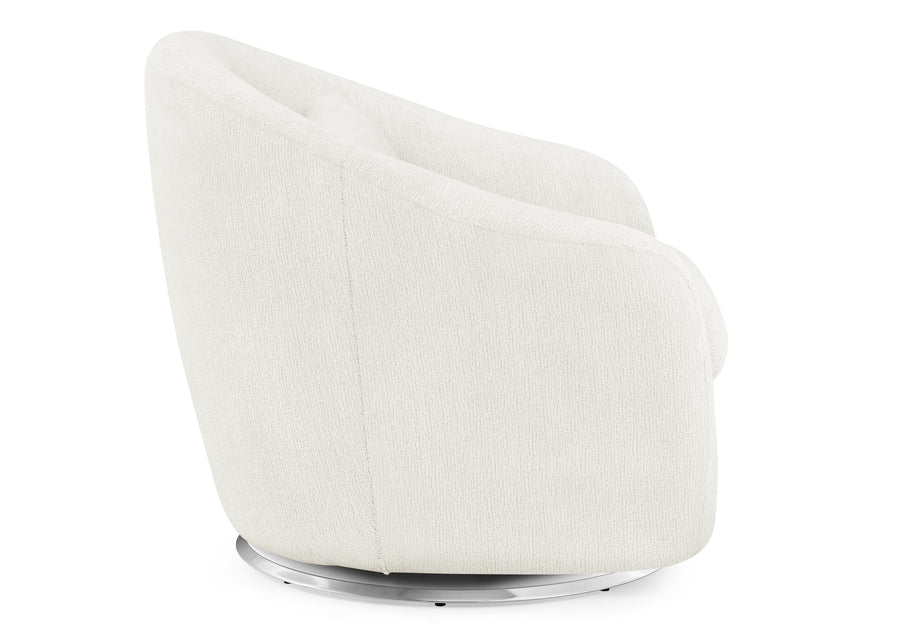 White Boucle (1539) 5-babyGap Hudson Glider Tub Chair with 360-Degree Swivel