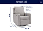 Ash (1547) 23-babyGap Harlowe Power Recliner and Swivel Glider with USB-A and Type-C Ports in Stain-Resistant Performance Fabric