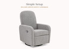 Grey (1557) 6-Teddy Nursery Swivel Recliner