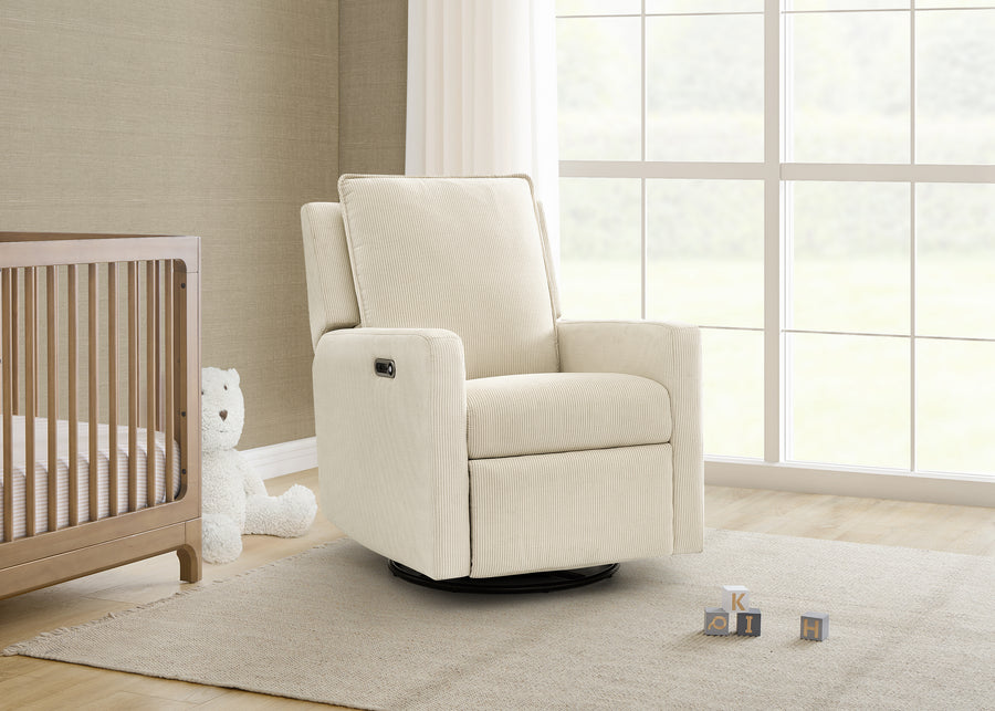 Almond (1581) 32-babyGap Harlowe Power Recliner and Swivel Glider with USB-A and Type-C Ports in Stain-Resistant Performance Fabric