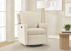 Almond (1581)) 33-babyGap Harlowe Power Recliner and Swivel Glider with USB-A and Type-C Ports in Stain-Resistant Performance Fabric