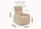 Wheat (1586) 18-Riley Pushback Stationary Recliner