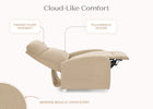 Wheat (1586) 20-Riley Pushback Stationary Recliner