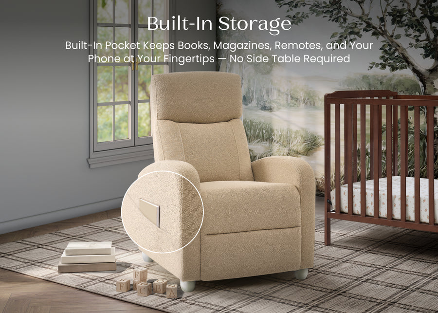 Wheat (1586) 21-Riley Pushback Stationary Recliner