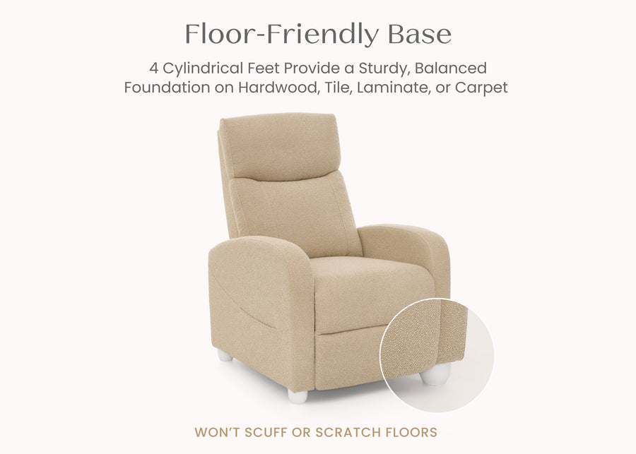 Wheat (1586) 23-Riley Pushback Stationary Recliner