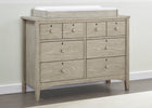 Textured Limestone (1340) 2-Farmhouse 6 Drawer Dresser with Interlocking Drawers