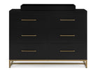 Ebony with Melted Bronze (1500) 21-Jade 6 Drawer Dresser with Interlocking Drawers