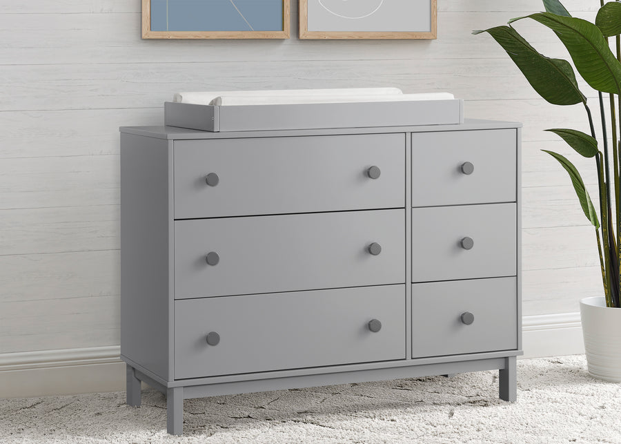 Grey with Dark Grey (1478) 2-babyGap Legacy 6 Drawer Dresser