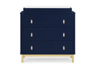 Navy with Natural (1481) 3-babyGap Legacy 3 Drawer Dresser with Leather Pulls