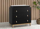 Ebony with Natural (1482) 10-babyGap Legacy 3 Drawer Dresser with Leather Pulls