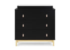 Ebony with Natural (1482) 13-babyGap Legacy 3 Drawer Dresser with Leather Pulls