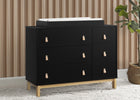 Ebony with Natural (1482) 10-babyGap Legacy 6 Drawer Dresser with Leather Pulls and Interlocking Drawers