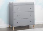 Grey with Natural (1359) 2-Jordan 3 Drawer Dresser with Interlocking Drawers