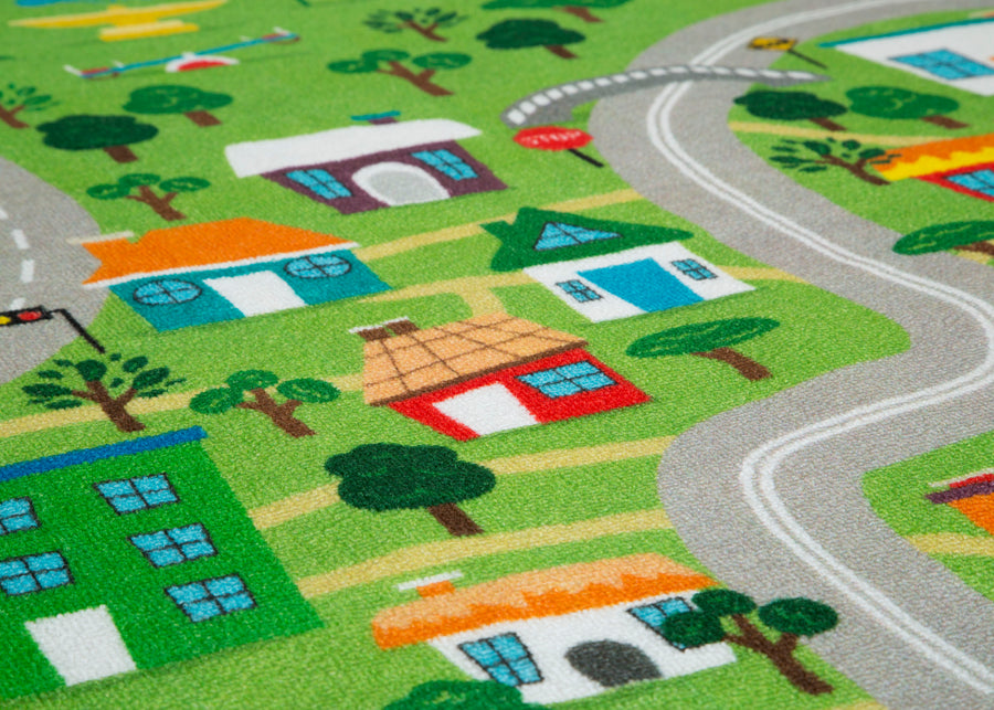 Extra Large Road Map Activity Rug for Girls and Boys - 78-inch L x 54-inch W 6-Extra Large Road Map Activity Rug for Girls and Boys - 78-inch L x 54-inch W