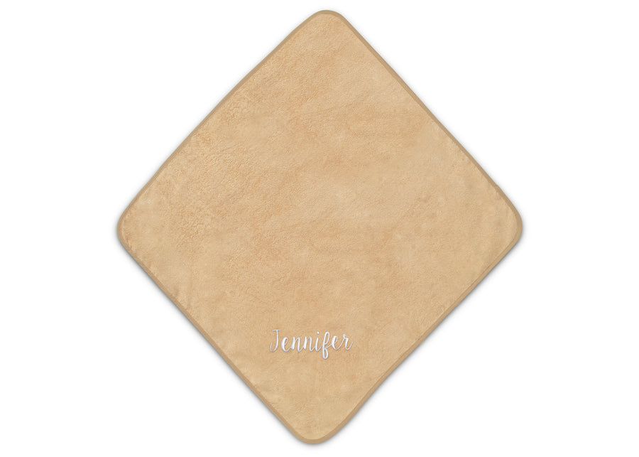 Tan Dog (1239) 7-Personalized Baby Hooded Bath Towel