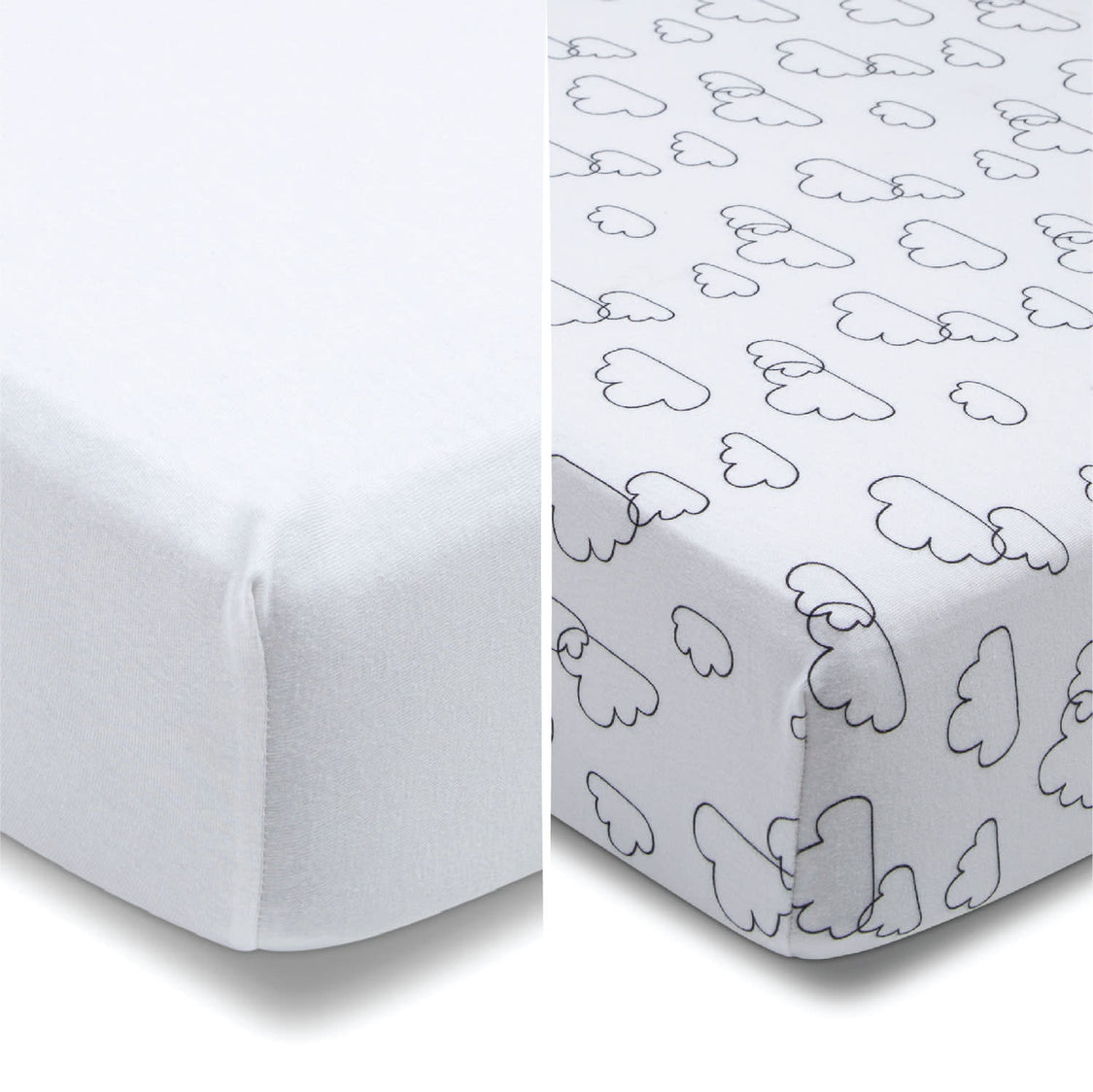 babyGap White Clouds 100% Organic Cotton Crib Sheets - 2 Pack