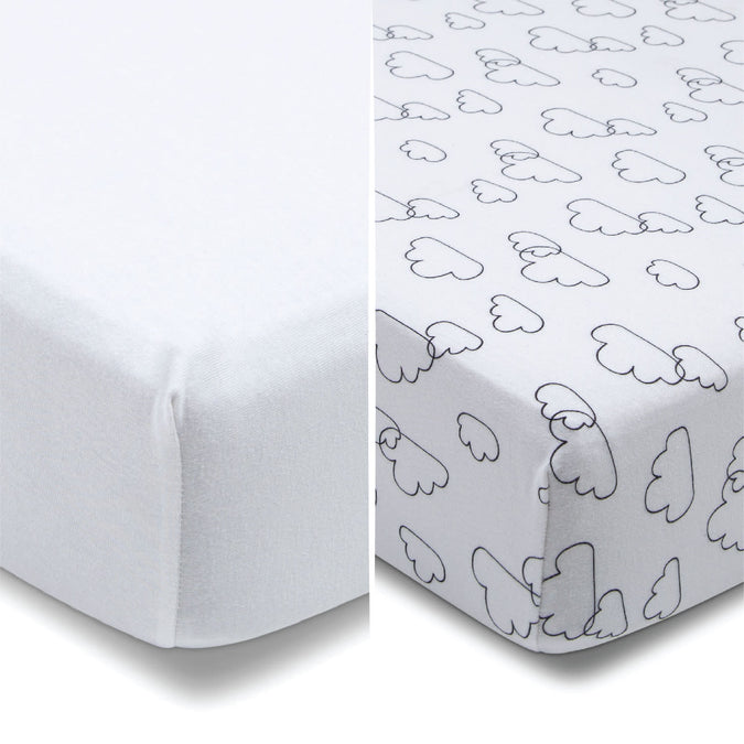 babyGap White Clouds 100% Organic Cotton Crib Sheets - 2 Pack 6-babyGap White Clouds 100% Organic Cotton Crib Sheets - 2 Pack