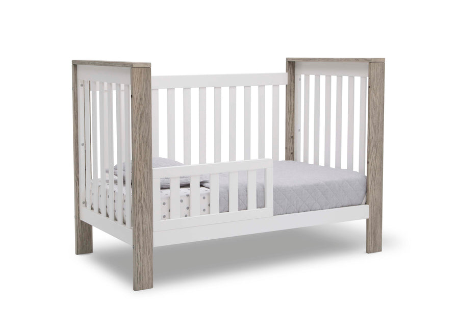 Bianca White with Textured Limestone (184) 19-Miles 4-in-1 Convertible Crib