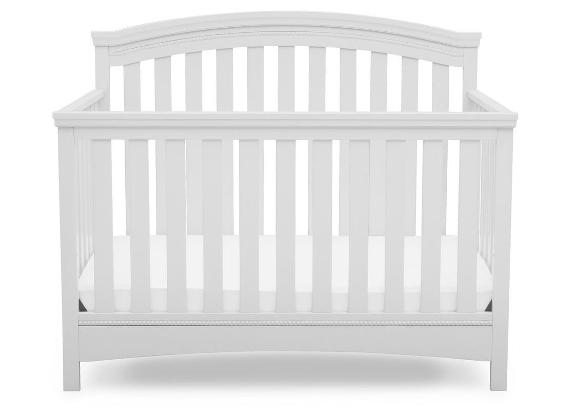 White crib on a white background