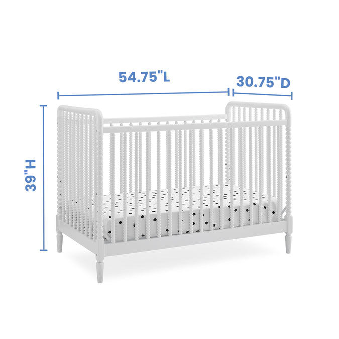 Bianca White (130) 6-Saint 4-in-1 Convertible Crib