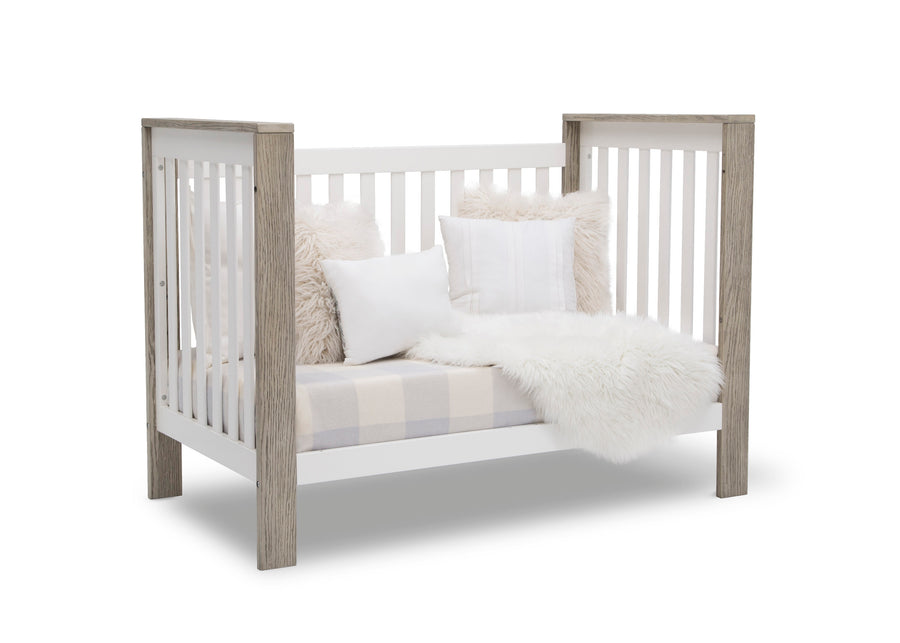 Bianca White with Textured Limestone (184) 20-Miles 4-in-1 Convertible Crib