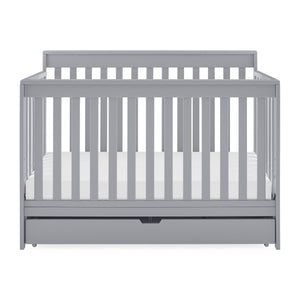 Grey (026) 13-Mercer 6-in-1 Convertible Crib with Storage Trundle
