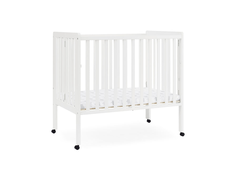 Bianca White (130) 23-Lee Portable Folding Mini Crib with 1.5-Inch Mattress