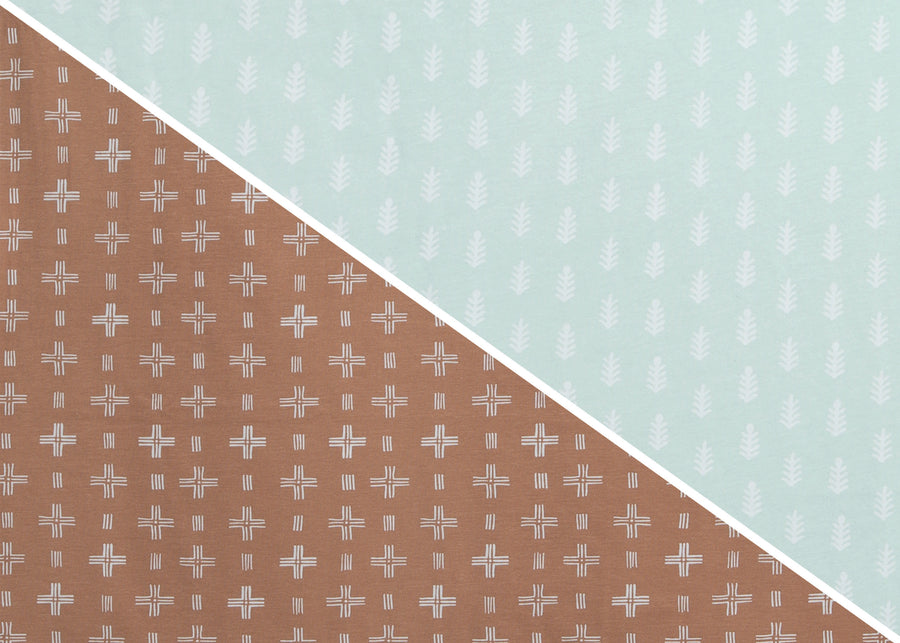 Neutral Boho (3406) 3-100% Organic Jersey Cotton Baby Receiving Blankets - 2 Pack