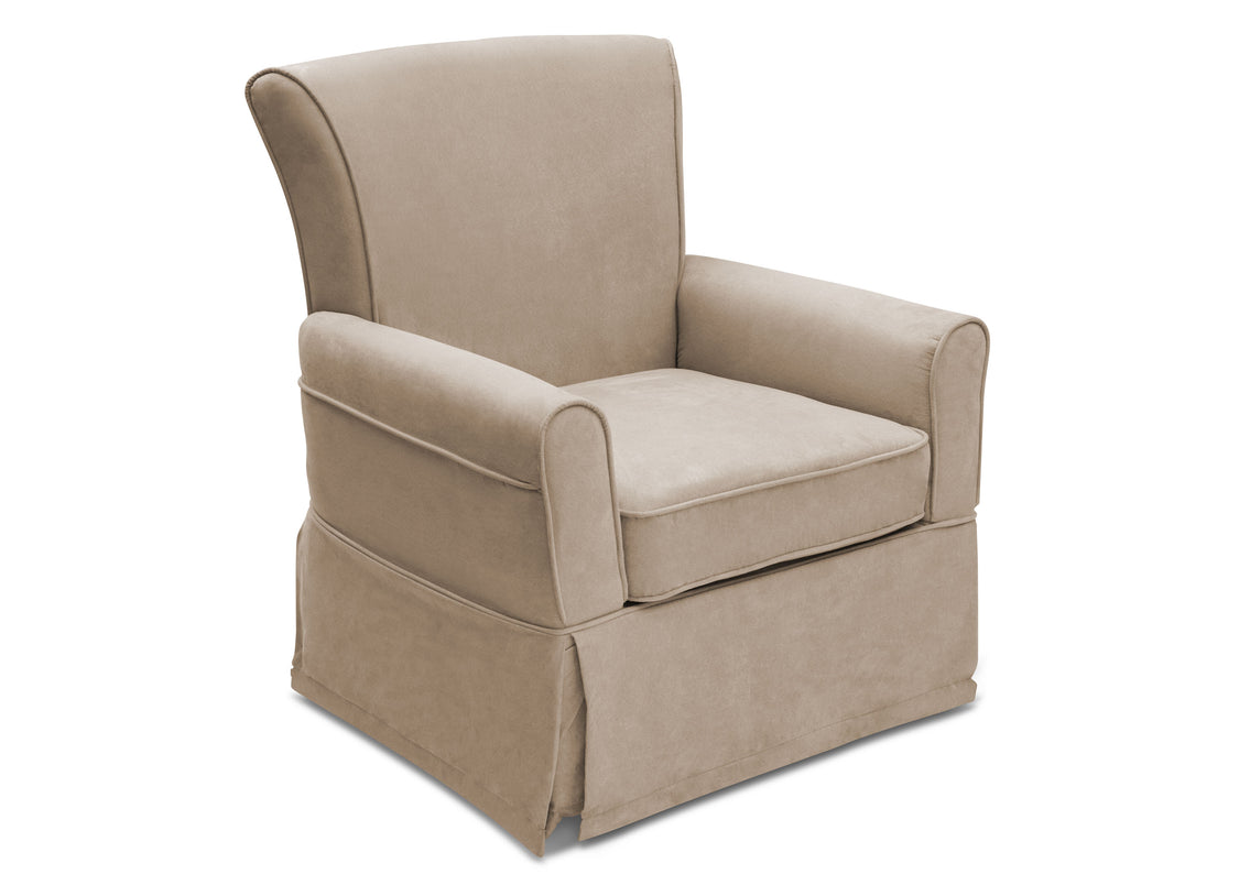 Beige armchair on a white background