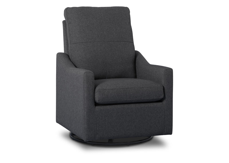 Gray recliner chair on a white background 18-Kenwood Nursery Glider Swivel Rocker Chair