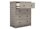 Rustic White (119) 4-Monterey 4 Drawer Chest with Interlocking Drawers