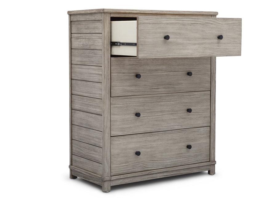 Rustic White (119) 4-Monterey 4 Drawer Chest with Interlocking Drawers