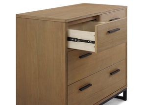 Rustic Acorn with Matte Black (780) 14-Foundry 4 Drawer Dresser with Changing Top