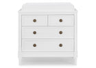 Bianca White (130) 9-Madeline 4 Drawer Dresser with Changing Top and Interlocking Drawers