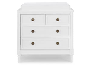 Bianca White (130) 10-Madeline 4 Drawer Dresser with Changing Top and Interlocking Drawers