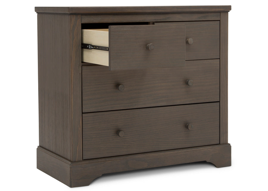 Rustic Grey (084) 4-Paloma 4 Drawer Dresser with Changing Top and Interlocking Drawers