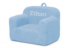 Powder Blue (1291) 19-Personalized Cozee Sherpa Chair for Kids