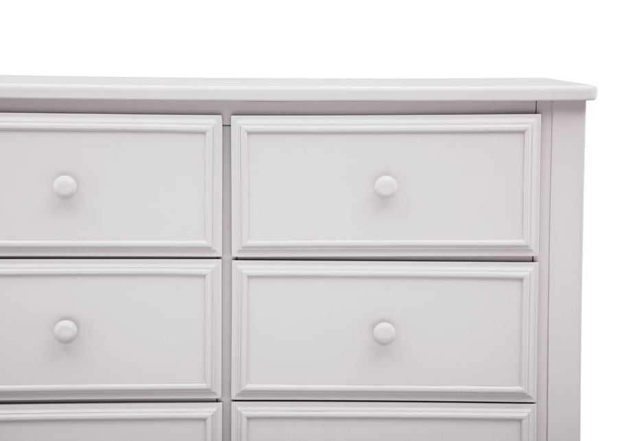 Bianca White (130) 5-Summit 6 Drawer Dresser with Interlocking Drawers