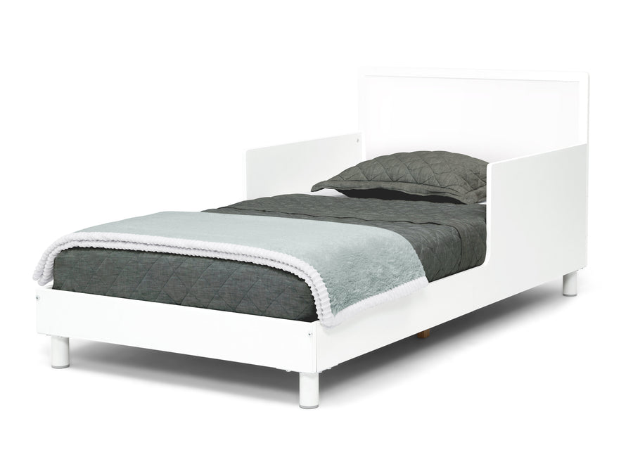 Bianca White (1650) 7-Dreamer Toddler Bed (Choose from Dinosaur or Rainbow Headboard Stickers)