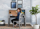 Grey (026) 6-Tween Wood Desk with Hutch and Chair