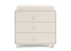 Soft Beige (1560) 9-Ari 3 Drawer Dresser with Changing Top