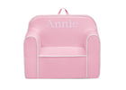 Pink and White (1187) 2-Personalized Cozee Chair for Kids