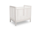 Bianca White (130) 26-Classic Mini Crib with 2.75-inch Mattress - Convertible to Twin Bed