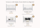 White (1309) 3-Darcy 4-in-1 Convertible Metal Crib