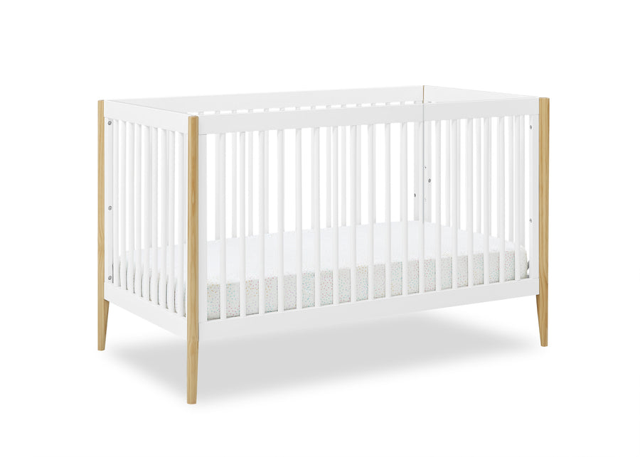 Bianca White with Natural (123) 48-Casey 6-in-1 Convertible Crib