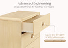 Natural Sandstone (1544) 17-Ari 3 Drawer Dresser with Changing Top