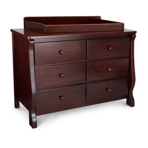 Espresso Cherry (205) 6-Canton / Eclipse 6 Drawer Dresser with Interlocking Drawers