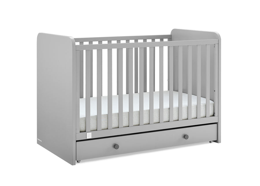 Grey with Dark Grey (1478) 20-babyGap Graham 4-in-1 Convertible Crib with Storage Drawer