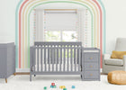 Grey with Natural (1359) 11-Flynn 5-in-1 Convertible Crib and Changer