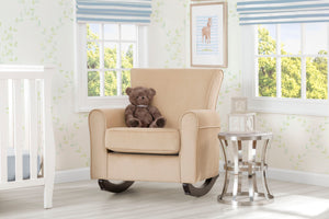 Sisal with Dark Chocolate Frame (1327) 0-Lancaster Rocking Chair featuring LiveSmart Fabric by Culp